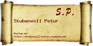 Stubenvoll Petur névjegykártya